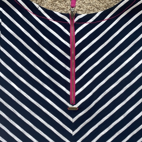 HATLEY M MEDIUM BLACK, WHITE, PINK COTTON WOMENS DRESS EXCELLENT CONDITION - Picture 7 of 8